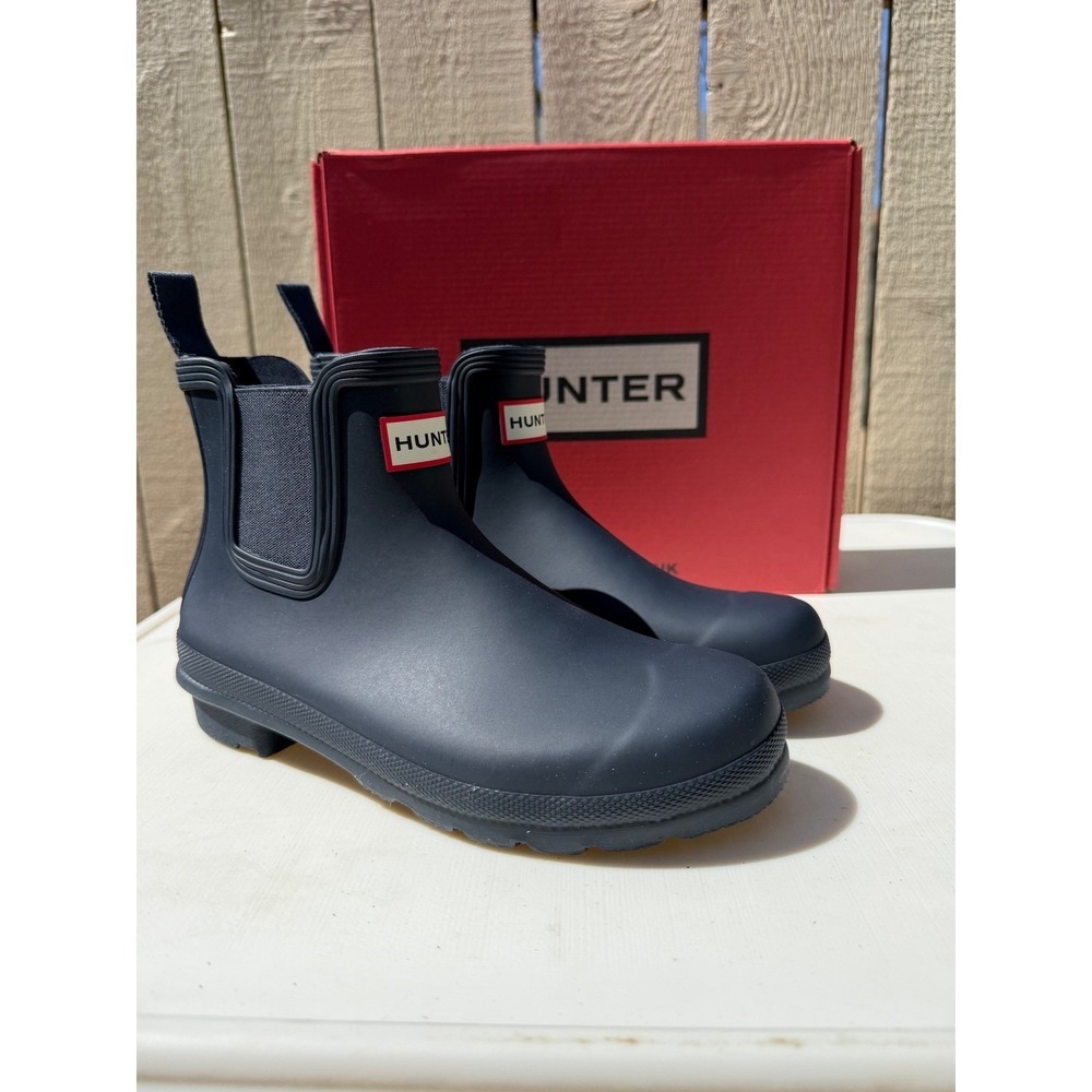 Hunter Women's Size 7 Original Chelsea Boots Navy‎ Blue NEW IN BOX Matte Blue